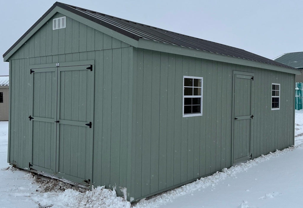 12X24 Utility Ranch Wood Panel Shed Located in Milbank South Dakota