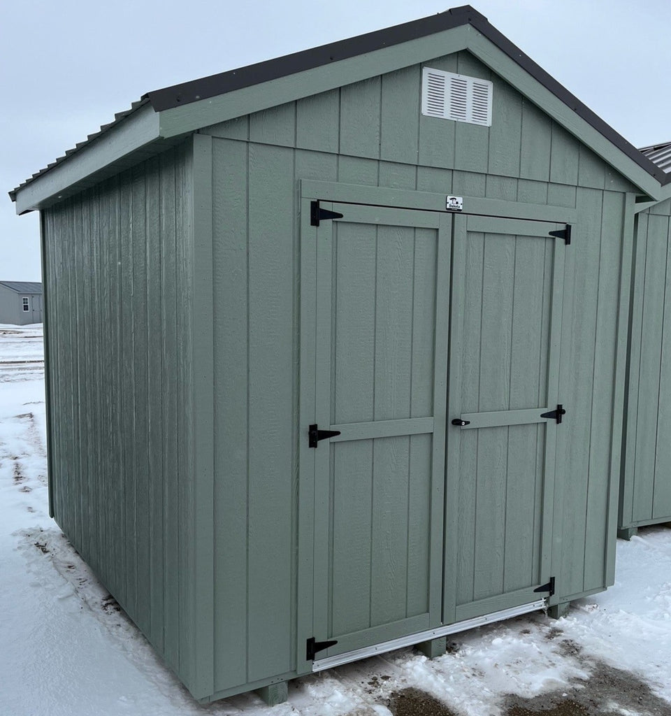 08X10 Utility Ranch Wood Panel Shed Located in Milbank South Dakota