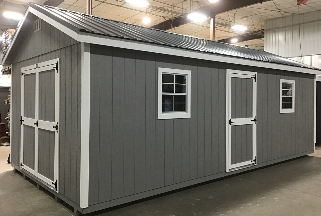 12X24 Everyday Backyard Shed Package XL With Wood Panel Siding Located in Milbank South Dakota