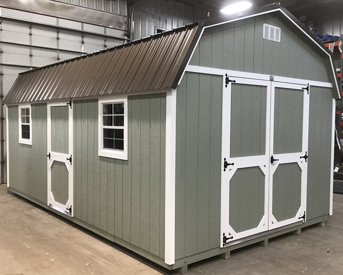 12X20 Everyday Backyard Shed Package XL With Wood Panel Siding Located ...