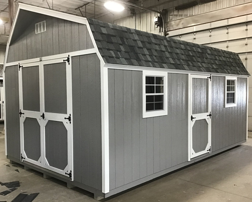 12X20 Everyday Backyard Shed Package XL With Wood Panel Siding Located in Milbank South Dakota