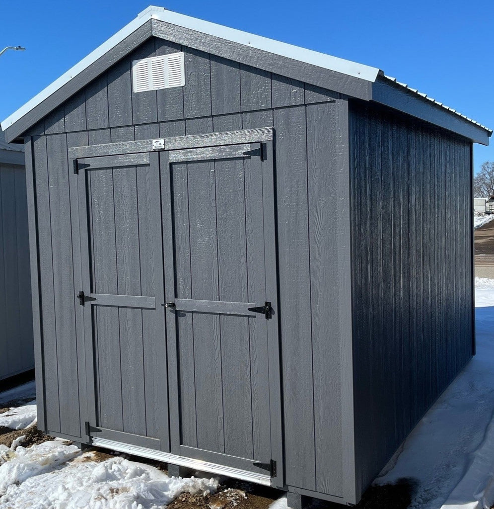 08X12 Utility Ranch Wood Panel Shed Located in Milbank South Dakota