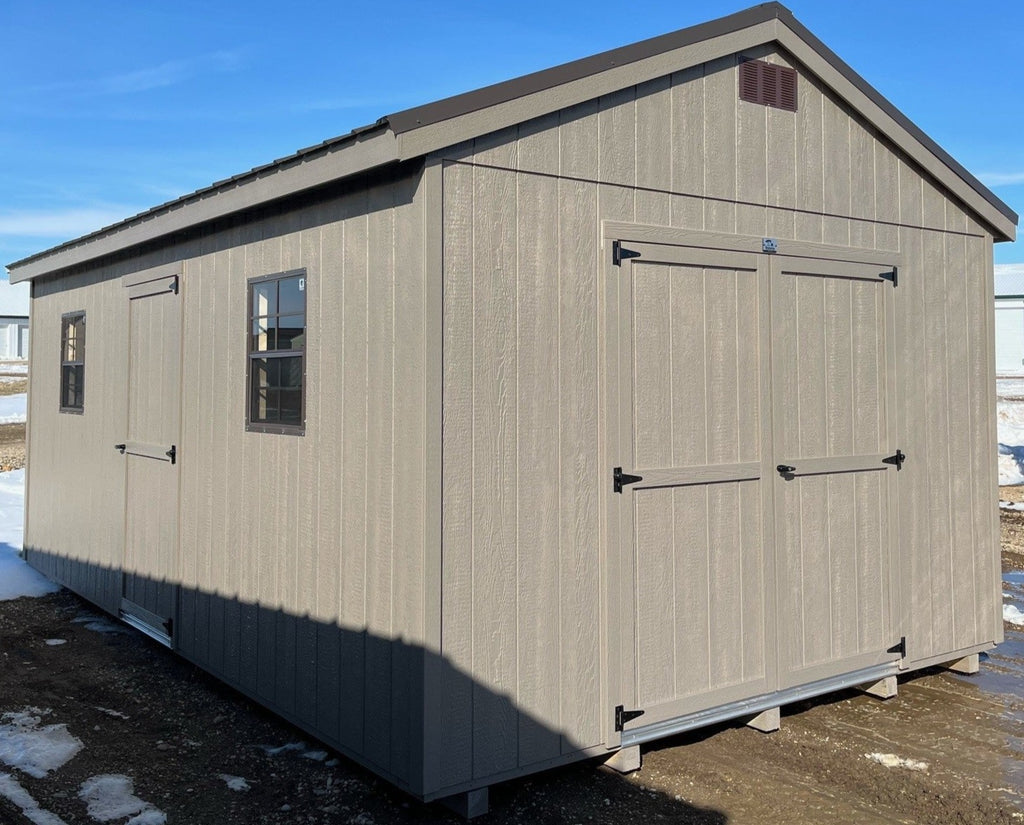12X20 Utility Ranch Wood Panel Shed Located in Milbank South Dakota
