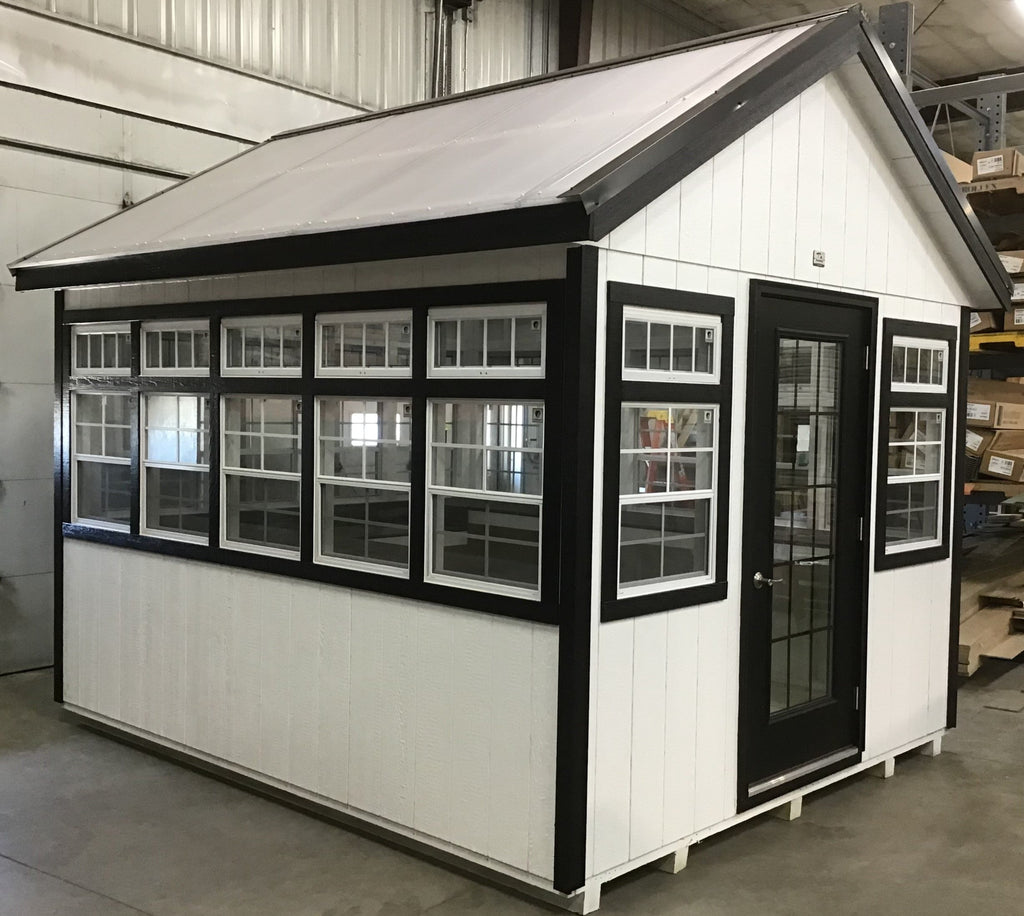 10X12 Green House Galley With Wood Panel Siding Located in Mankato Minnesota