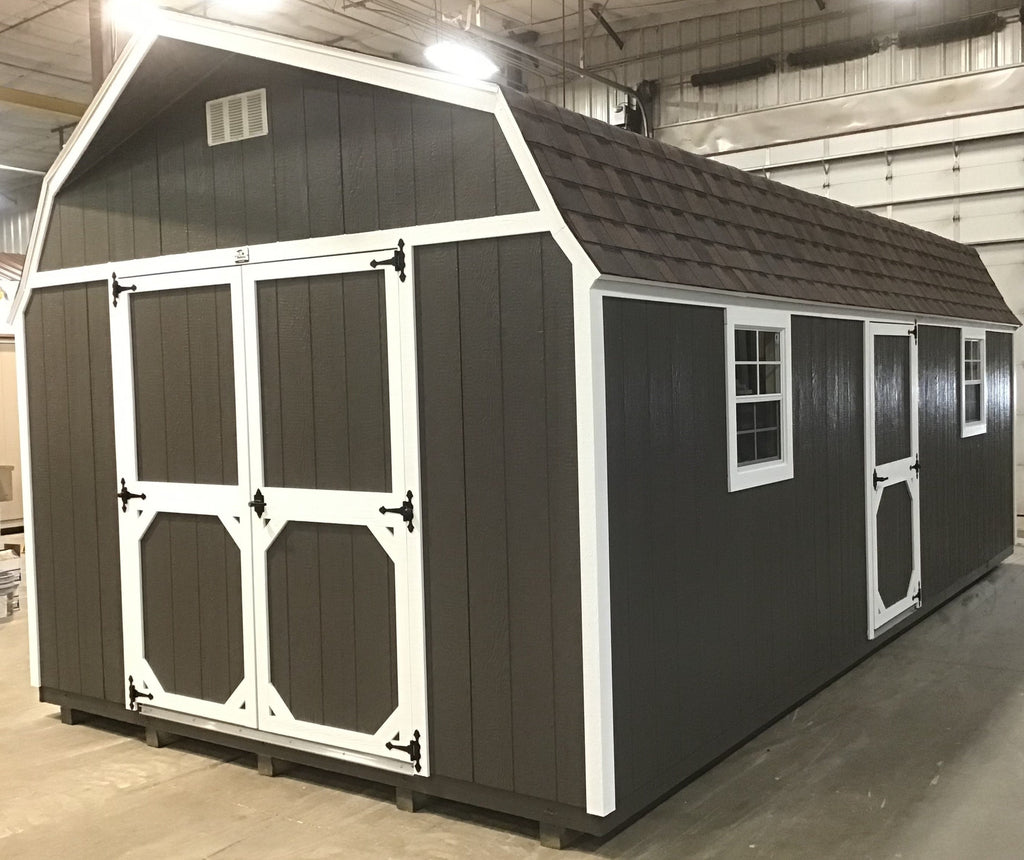 12X24 Everyday Backyard Shed Package XL With Wood Panel Siding Located in Parker's Prairie Minnesota