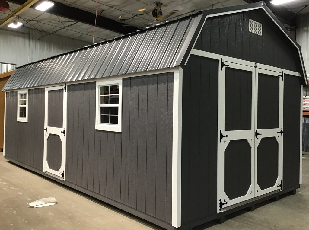 12X24 Everyday Backyard Shed Package XL With Wood Panel Siding Located in Mankato Minnesota