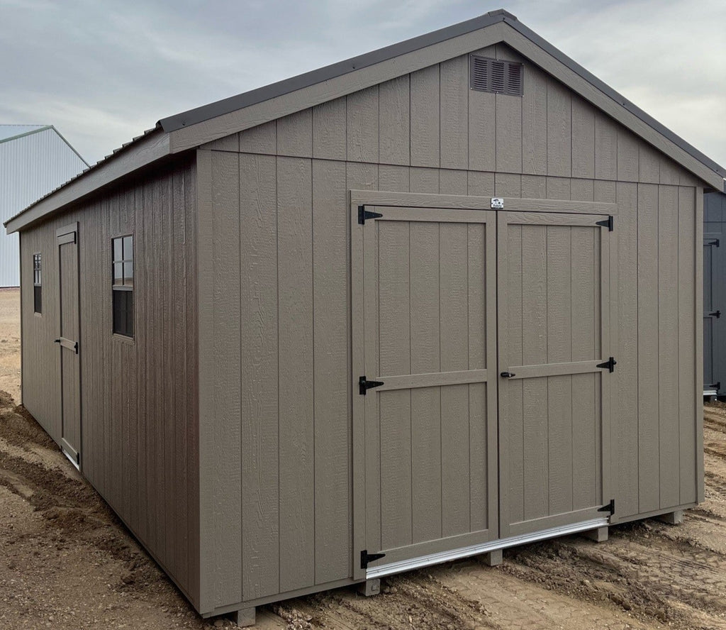 12X24 Utility Ranch Wood Panel Shed Located in Volga South Dakota