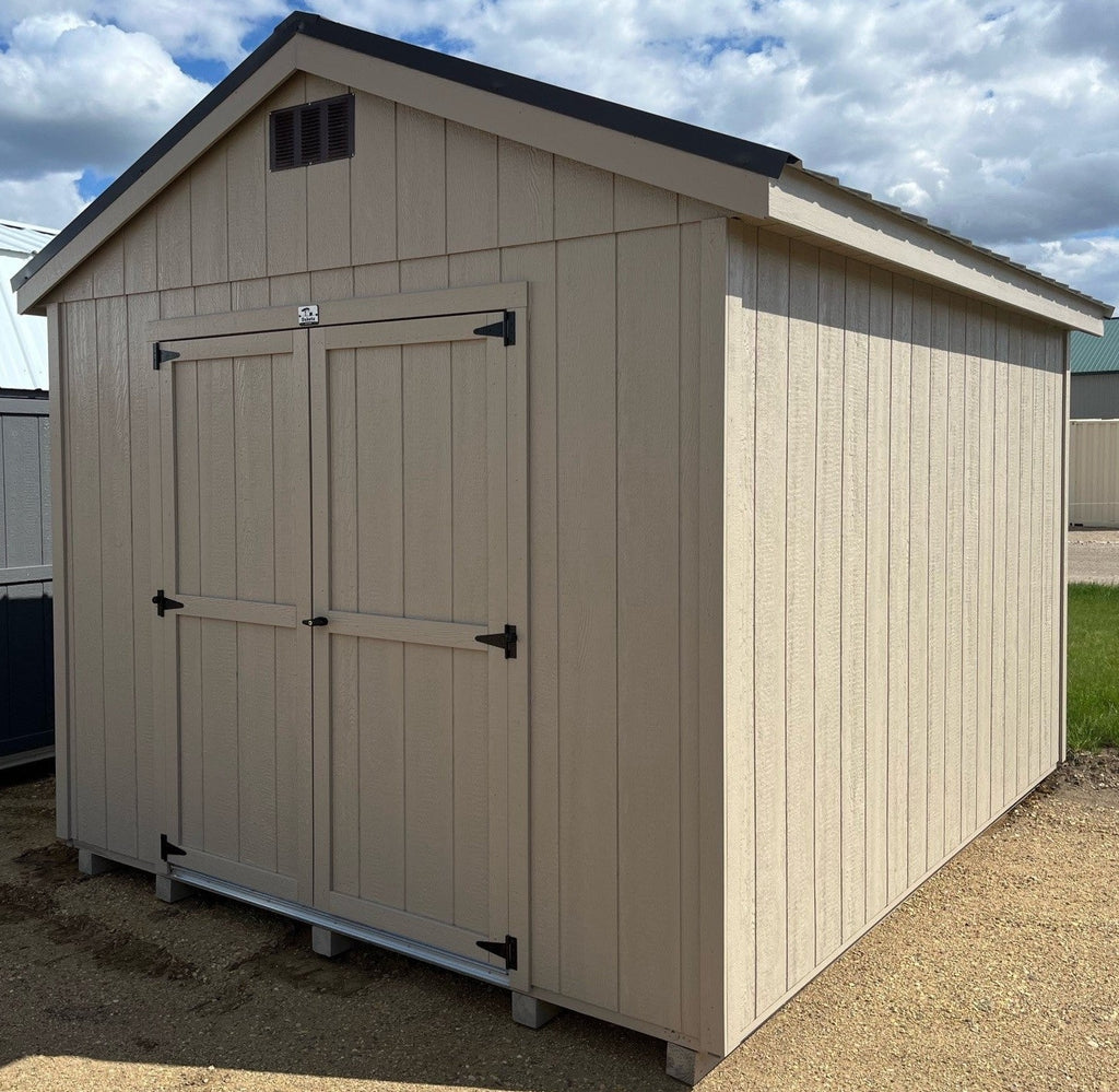 10X12 Utility Ranch Wood Panel Shed Located in Milbank South Dakota Town Lot