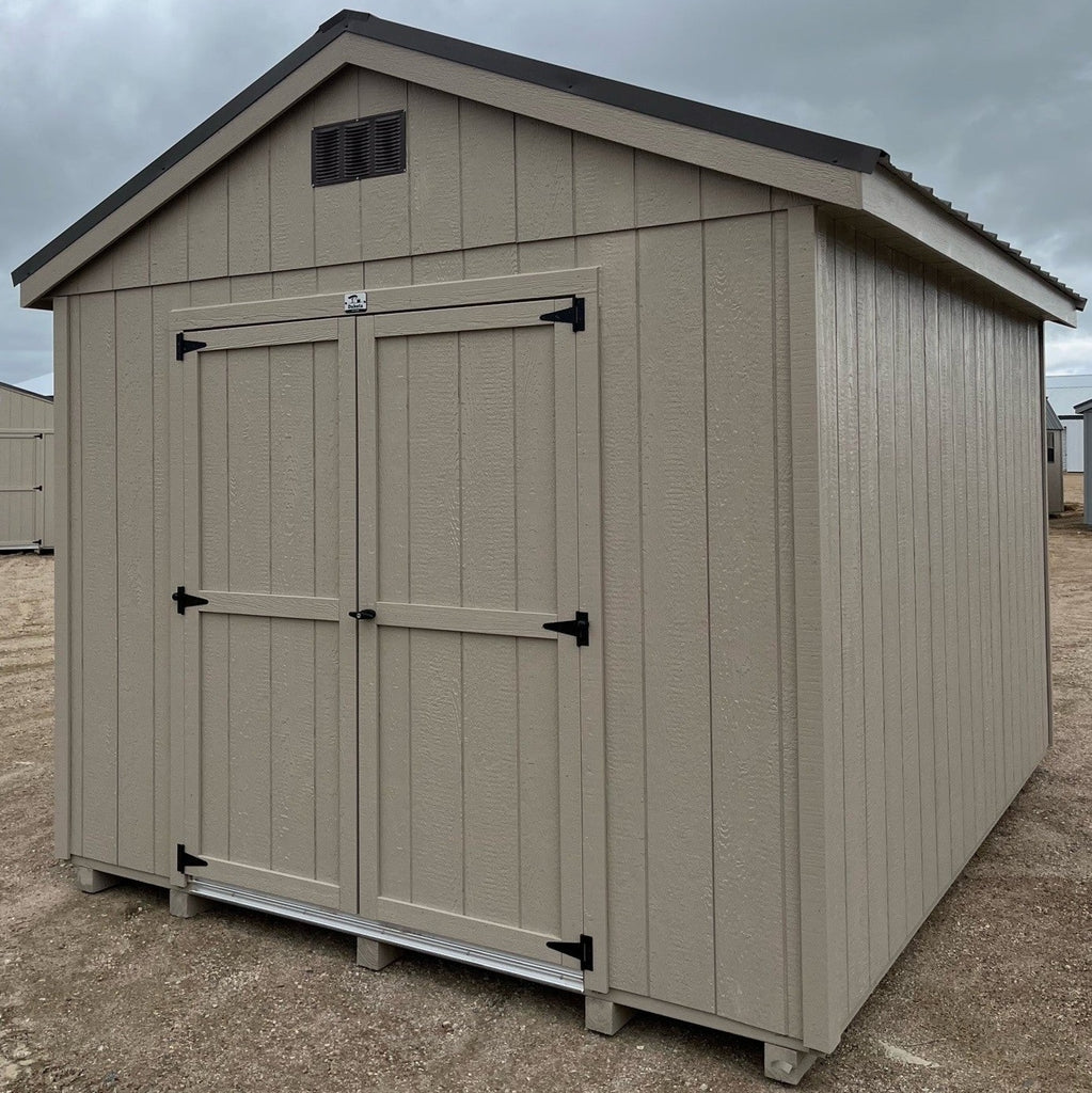 10X12 Utility Ranch Wood Panel Shed Located in Milbank South Dakota Home Lot