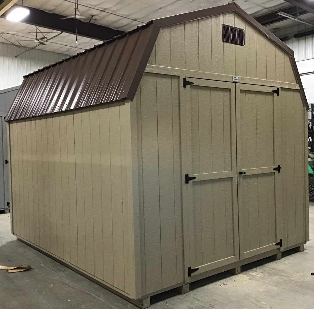 10X12 Utility High Barn Wood Panel Shed Located in Fergus Falls Minnesota