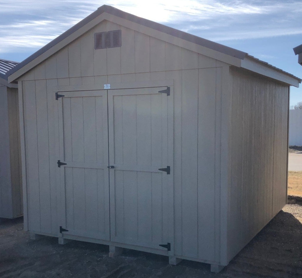 10X12 Utility Ranch Wood Panel Shed Located in Deerwood Minnesota