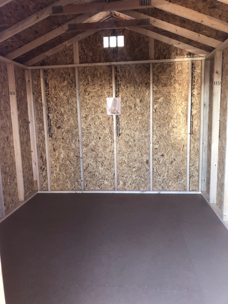 10X12 Utility Ranch Wood Panel Shed Located in Deerwood Minnesota