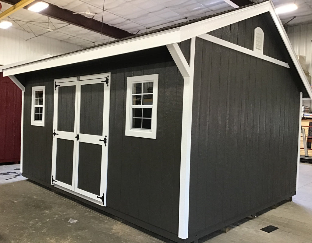 12X16 Everyday Backyard Shed Package With Wood Panel Siding Located in Luverne Minnesota