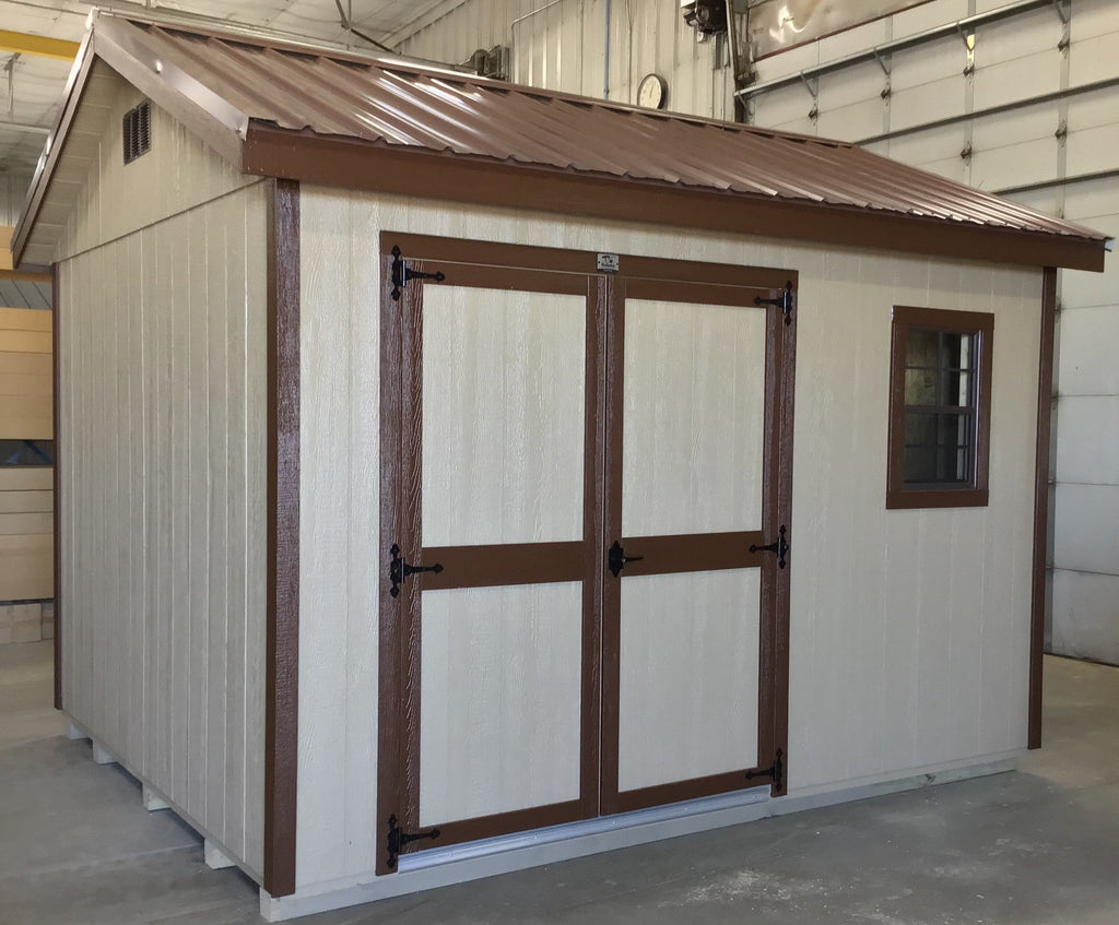 10X12 Everyday Backyard Shed Package With Wood Panel Siding Located in Watertown South Dakota HWY 81