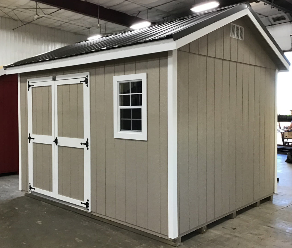 10X12 Everyday Backyard Shed Package With Wood Panel Siding Located in Sauk Centre Minnesota