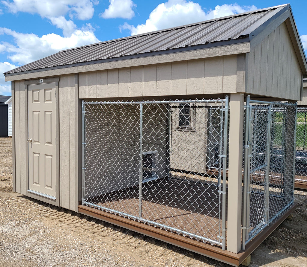 08X14 Ranch Dog Kennel LP Wood Panel Located in Cold Spring Minnesota