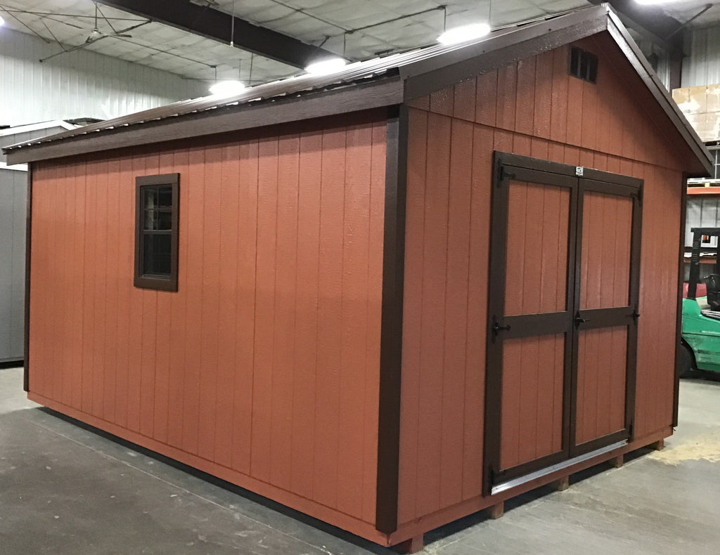 12X16 Everyday Backyard Shed Package With Wood Panel Siding Located in Mankato Minnesota
