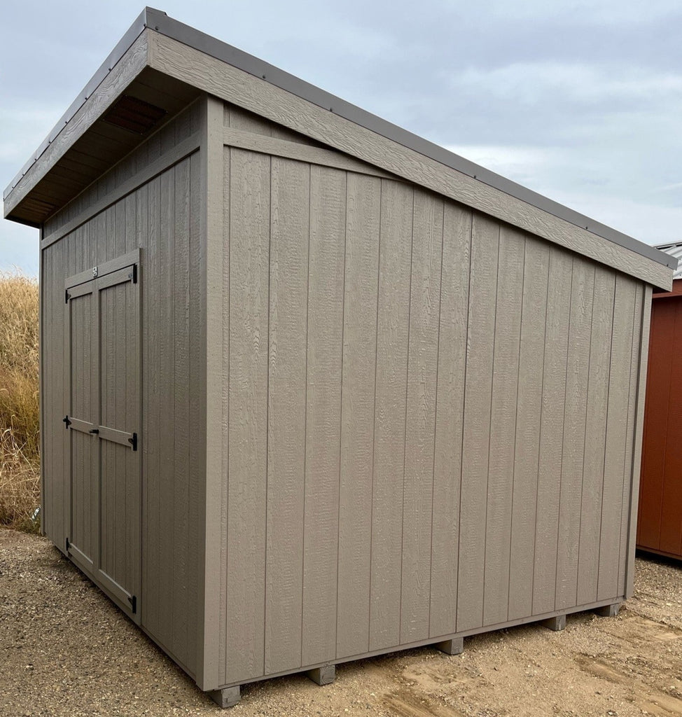 10X12 Utility Skillion Wood Panel Shed Located in Siouxfalls South Dakota Peterbilt
