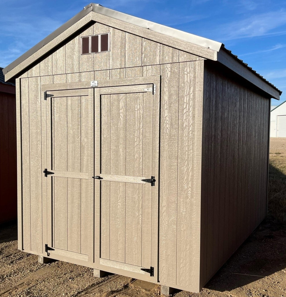 08X12 Utility Ranch Wood Panel Shed Located in Alexandria Minnesota