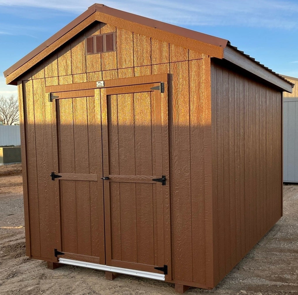 08X12 Utility Ranch Wood Panel Shed Located in Marshall Minnesota
