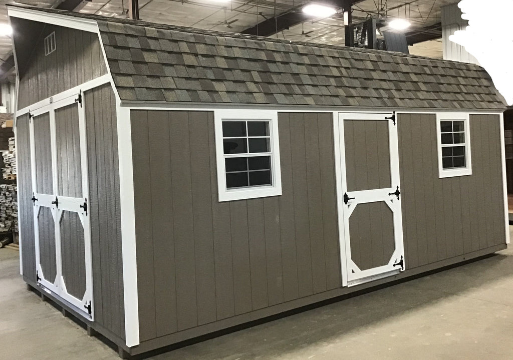 12X20 Everyday Backyard Shed Package XL With Wood Panel Siding Located in Kimball Minnesota