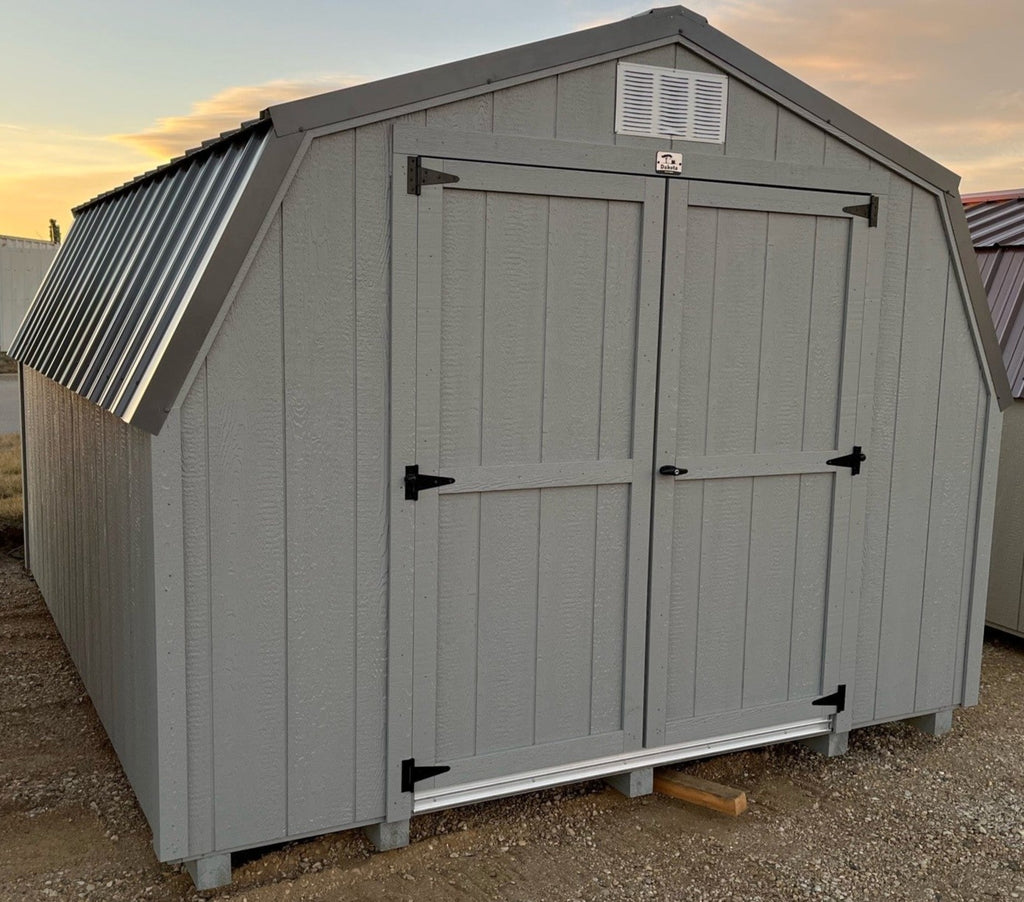 10X12 Utility Low Barn Wood Panel Shed Located in Marshall Minnesota