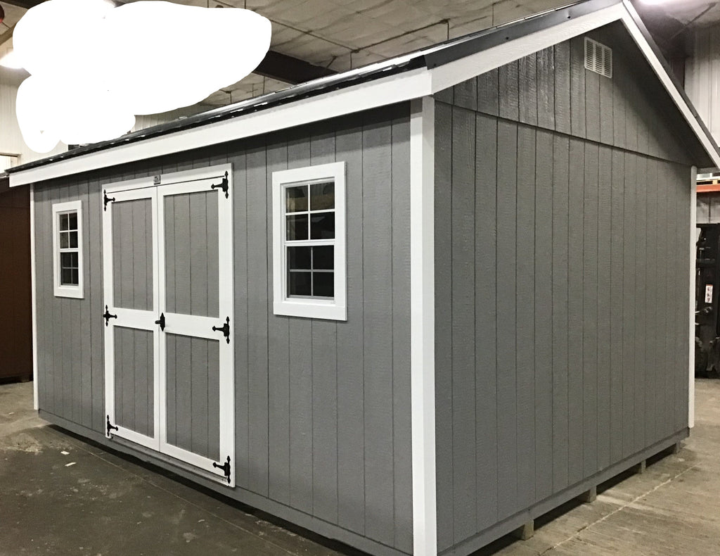 12X16 Everyday Backyard Shed Package With Wood Panel Siding Located in Sauk Centre Minnesota