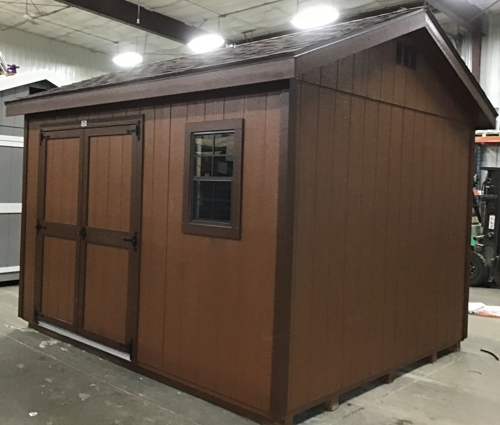 10X12 Everyday Backyard Shed Package With Wood Panel Siding Located in New Ulm Minnesota