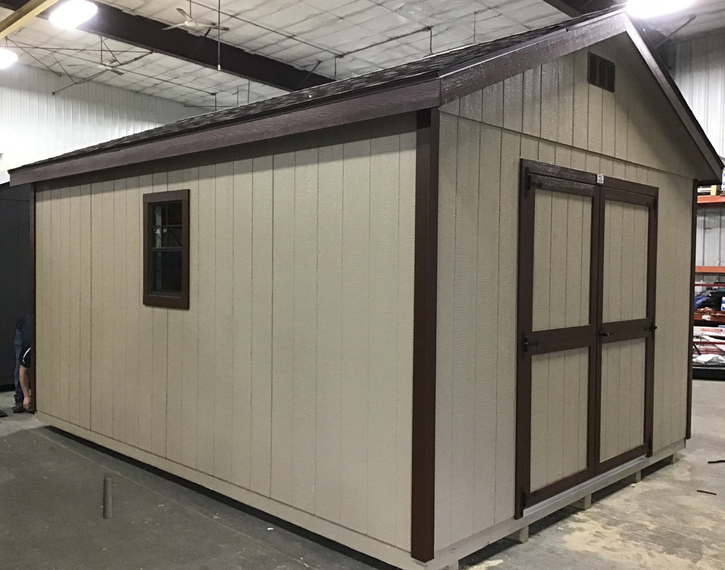 12X16 Everyday Backyard Shed Package With Wood Panel Siding Located in Willmar Minnesota
