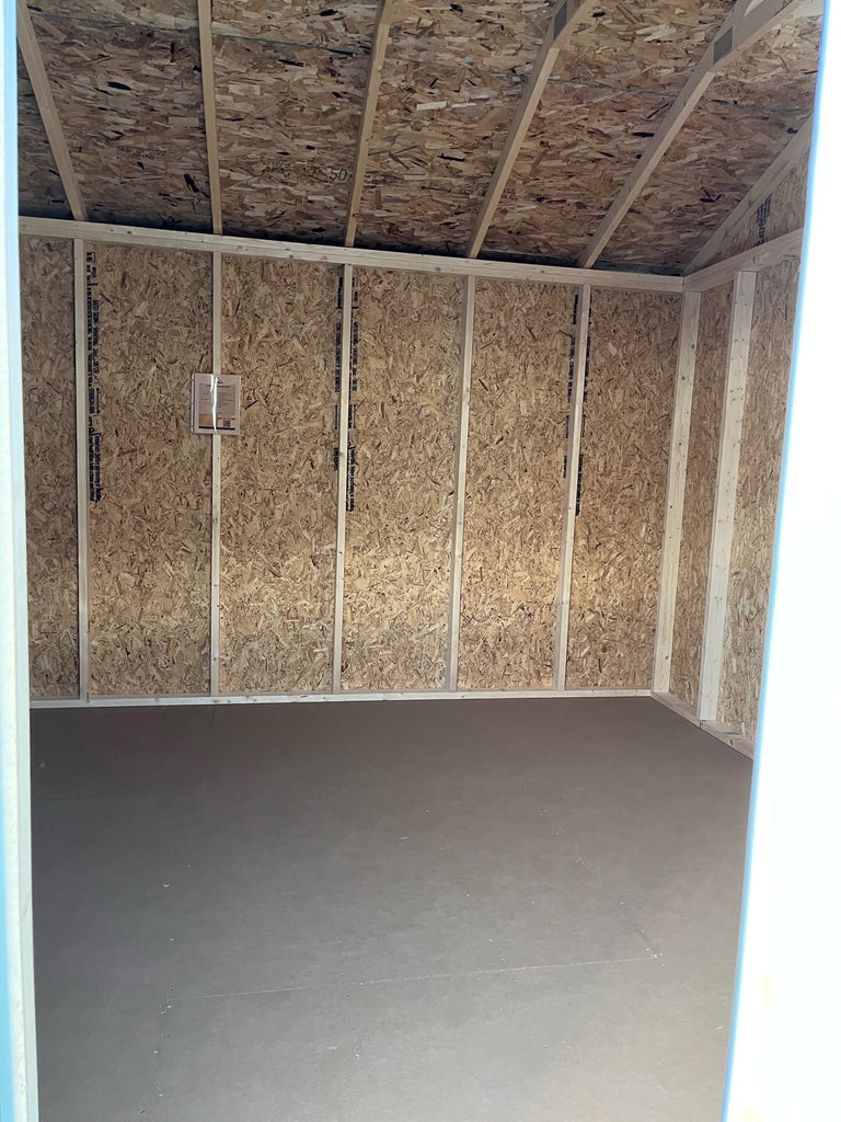 12X16 Utility Ranch Wood Panel Shed Located in St. Cloud Minnesota