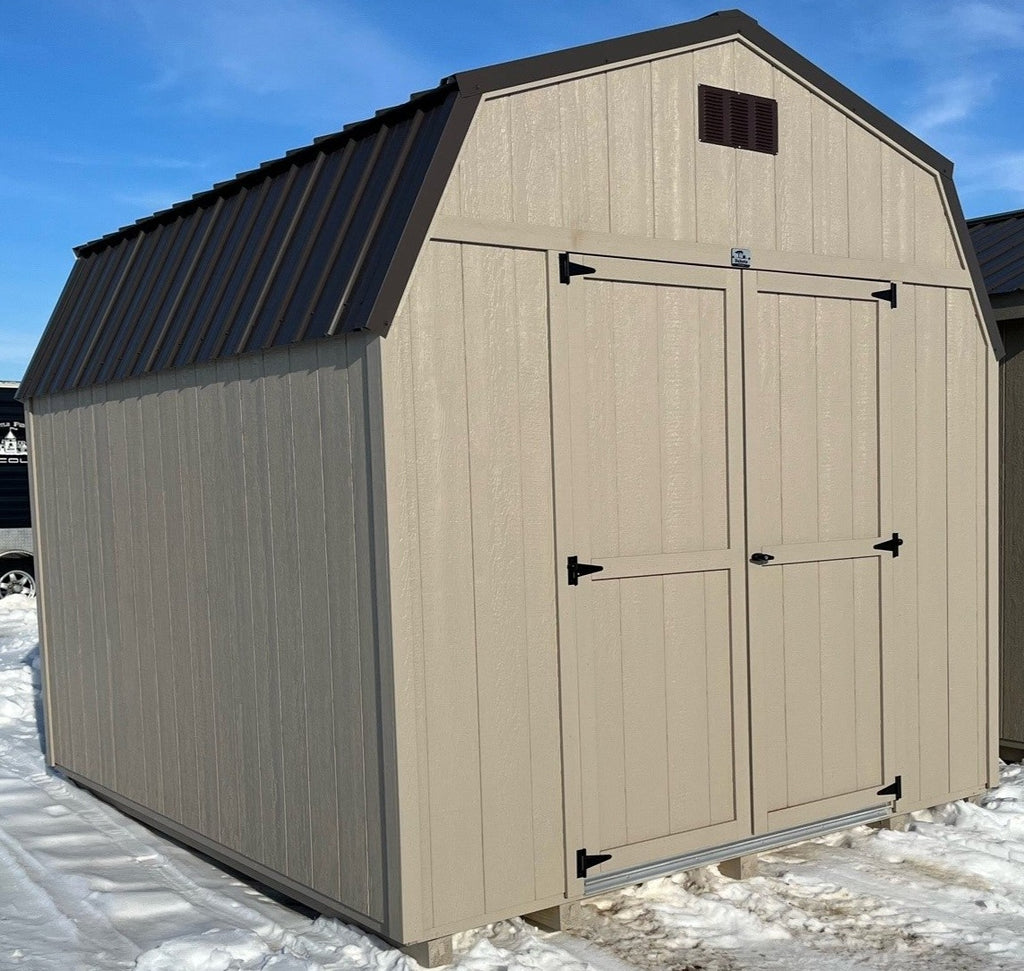 10X12 Utility High Barn Wood Panel Shed Located in Brainerd Minnesota