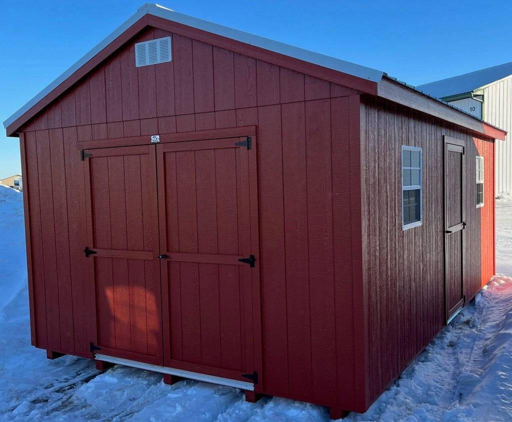 12X20 Utility Ranch Wood Panel Shed Located in Luverne Minnesota