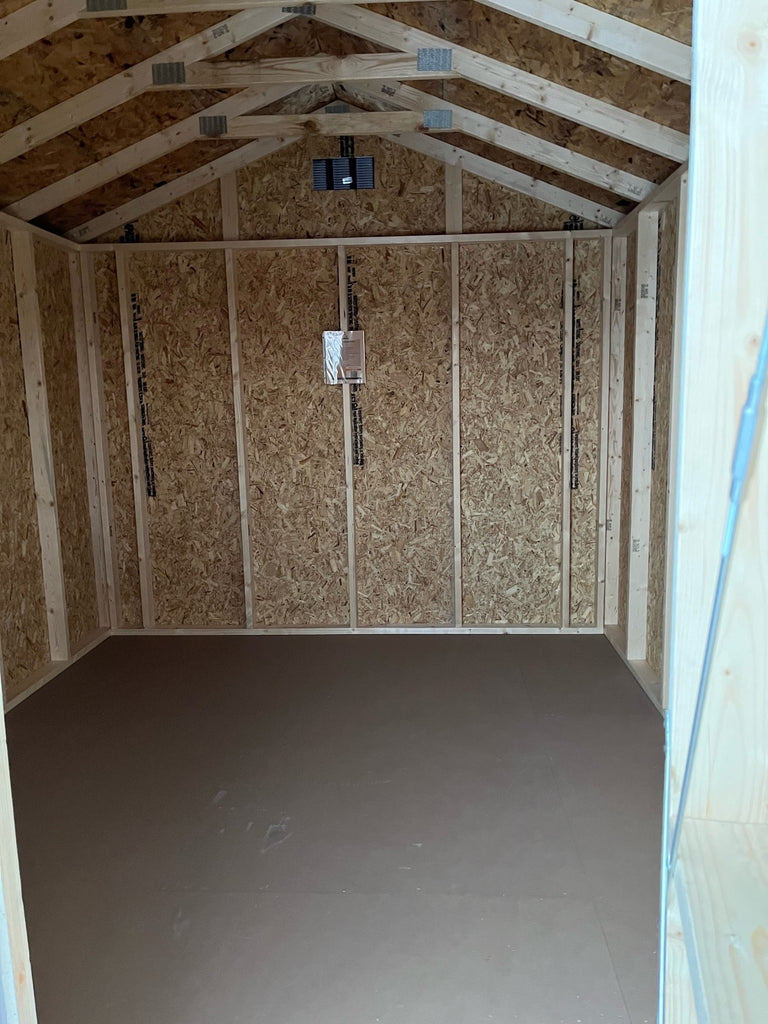 10X12 Utility Ranch Wood Panel Shed Located in Breckenridge Minnesota