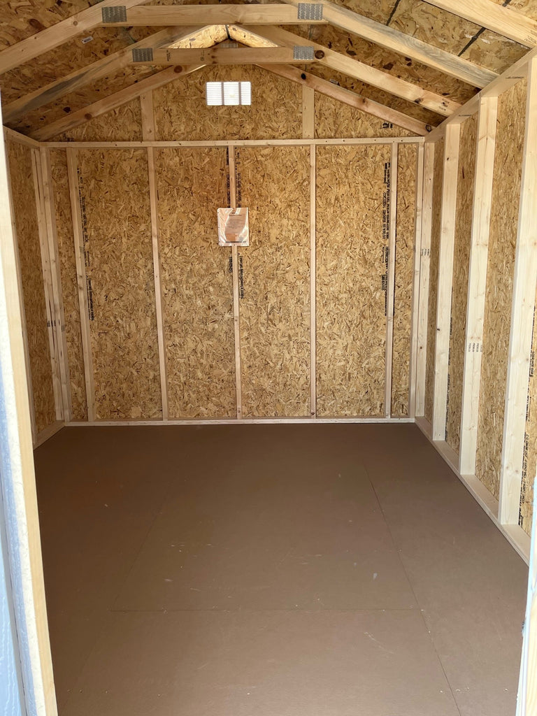 10X12 Utility Ranch Wood Panel Shed Located in St Joseph Minnesota