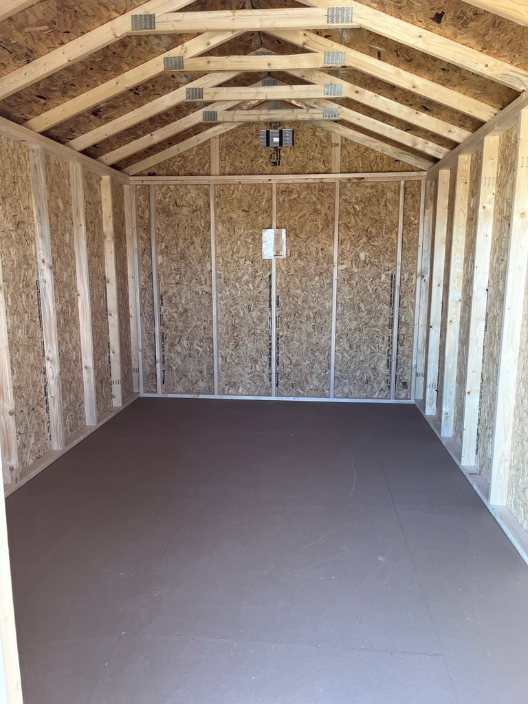 10X16 Utility Ranch Wood Panel Shed Located in Jenkins Minnesota