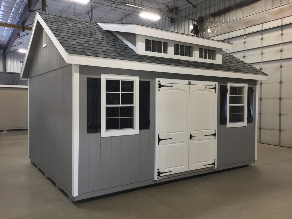 12X16 Garden Shed Package With Wood Panel Siding Located in Milbank South Dakota