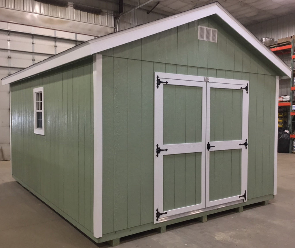 12X16 Everyday Backyard Shed Package With Wood Panel Siding Located in Delano Minnesota
