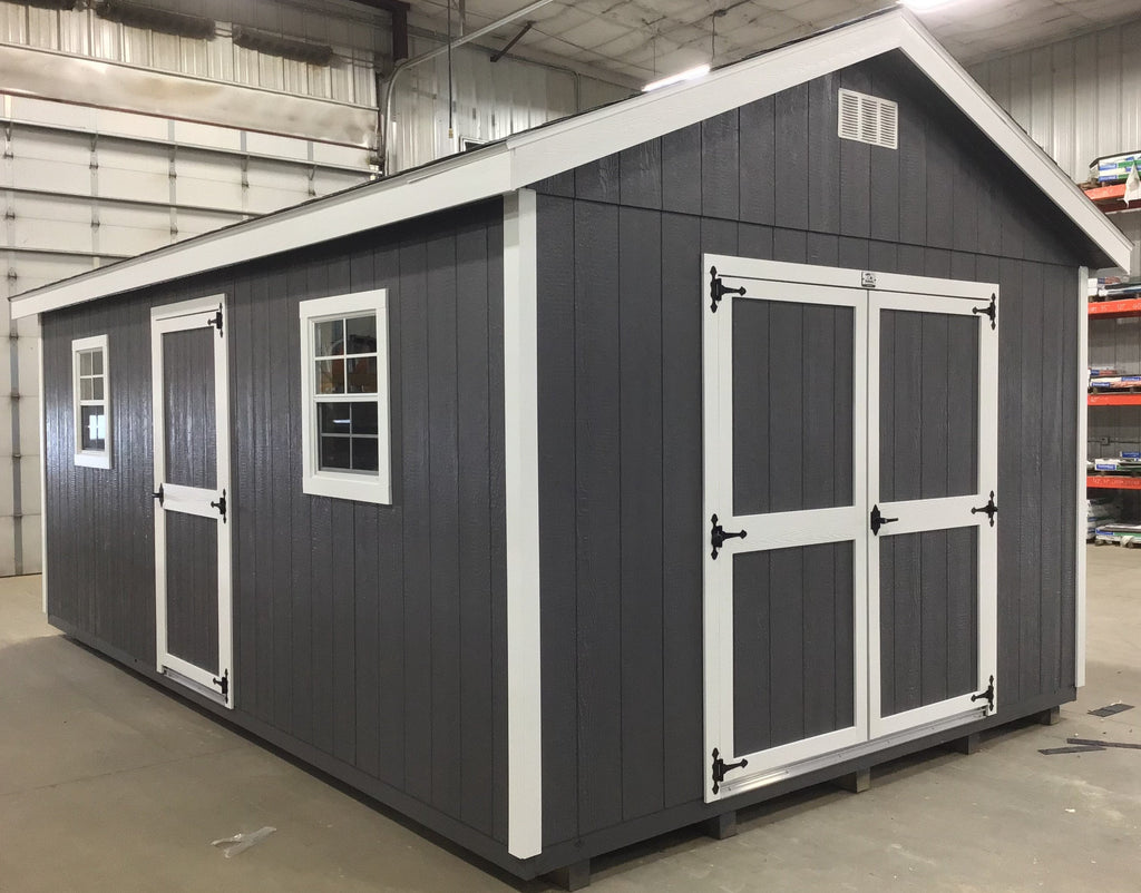 12X20 Everyday Backyard Shed Package XL With Wood Panel Siding Located in Cold Spring MN