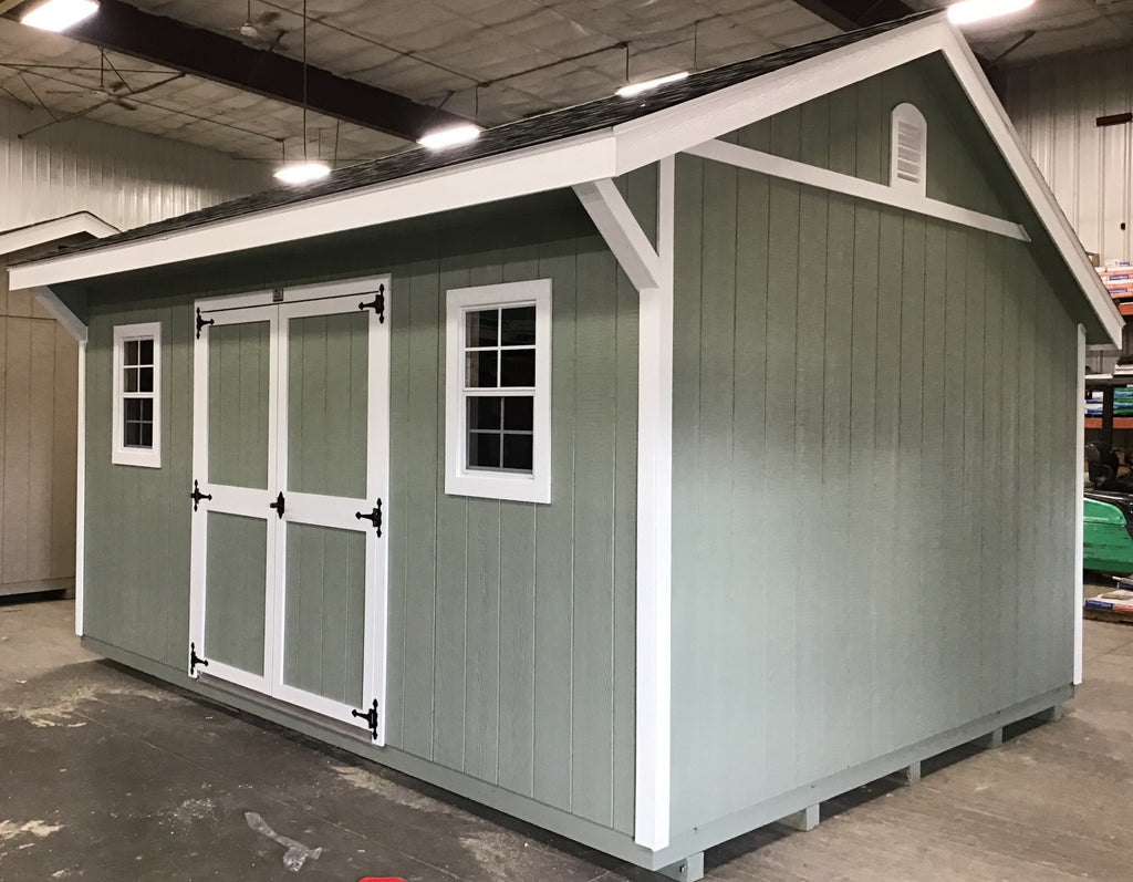 12X16 Everyday Backyard Shed Package with Wood Panel Siding Located in Brainerd Minnesota