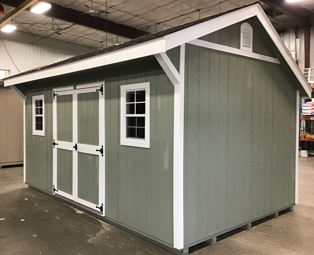 10X16 Everyday Backyard Shed Package With Wood Panel Siding Located in Stewartville Minnesota