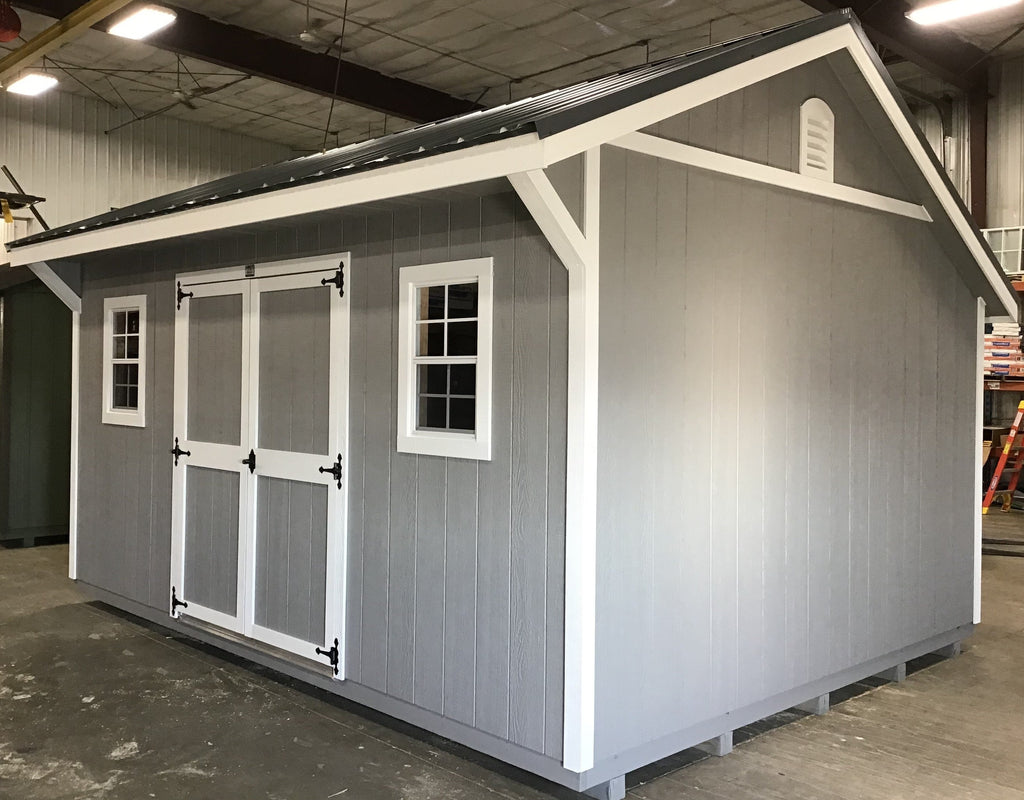 12X16 Everyday Backyard Shed Package With Wood Panel Siding Located in New Ulm Minnesota