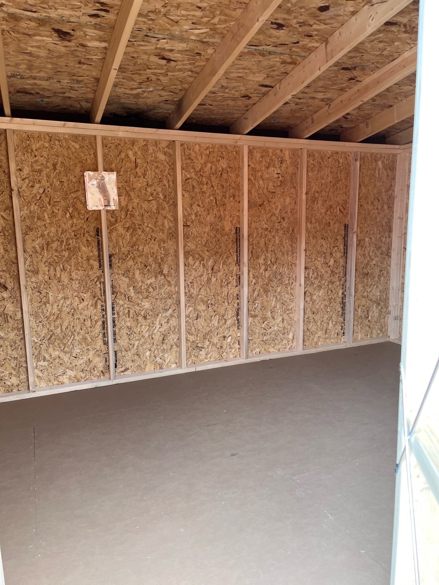 10x16 Utility Skillion Wood Panel Shed Located In Kimball Minnesota Dakota Storage Buildingsllc