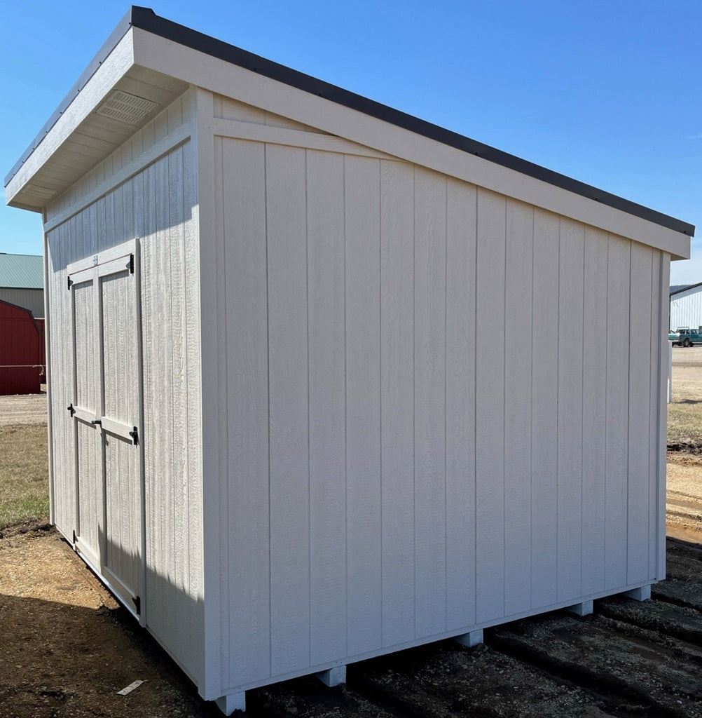 10X12 Utility Skillion Wood Panel Shed Located in Sioux Falls South Dakota Peterbilt
