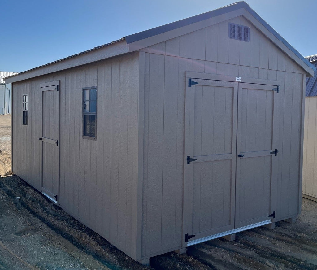 10X20 Utility Ranch Wood Panel Shed Located in Sioux Falls South Dakota Peterbilt